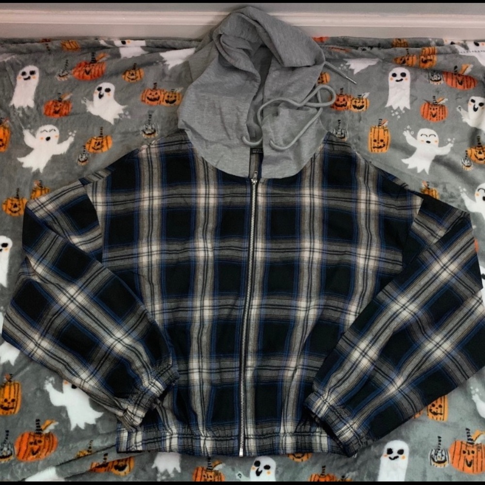 Plaid Hoodie Jacket